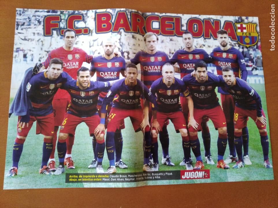 Sports collectibles: Poster Grande Triple Barcelona y Trashorras - Rayo Vallecano y Konoplyanka - Sevilla - goly