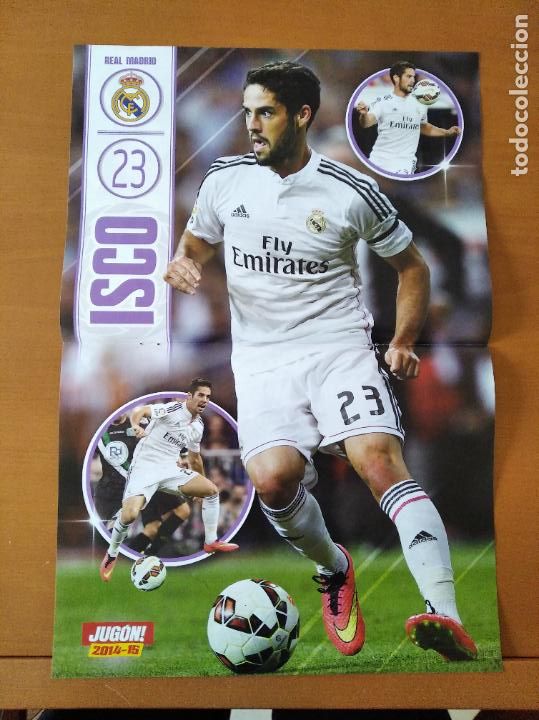Sports collectibles: Poster Grande Triple Isco Real Madrid y Rayo Vallecano y Neymar Barcelona - goly