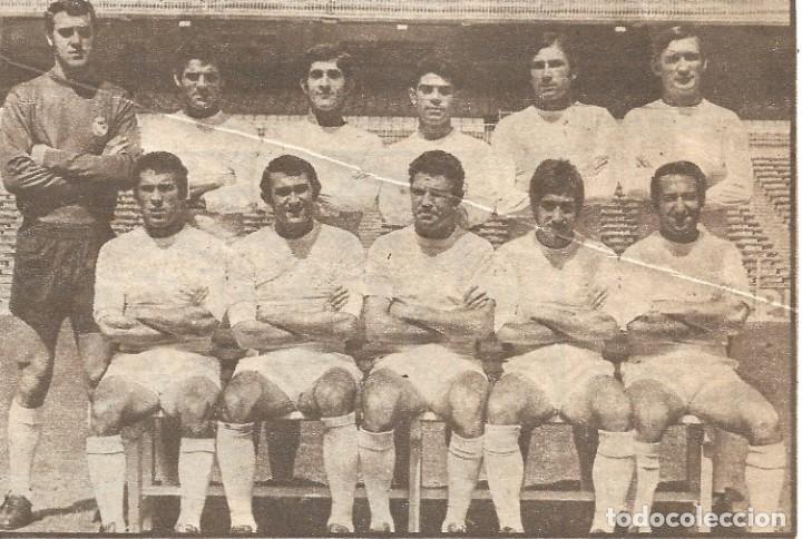 Collectionnisme sportif: REAL MADRID: Recorte de un equipo de 1970