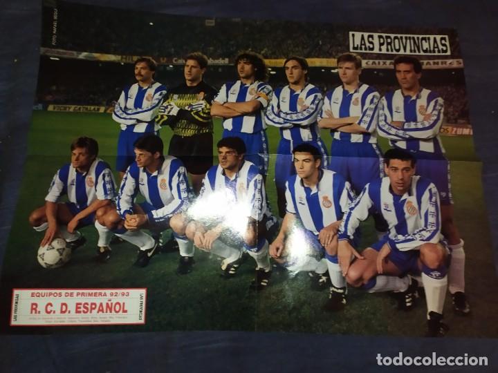 Sammelleidenschaft Sport: CARTEL POSTER FUTBOL R. C. D ESPA&Ntilde;OL 92/93 LAS PROVINCIAS GINER VALENCIA