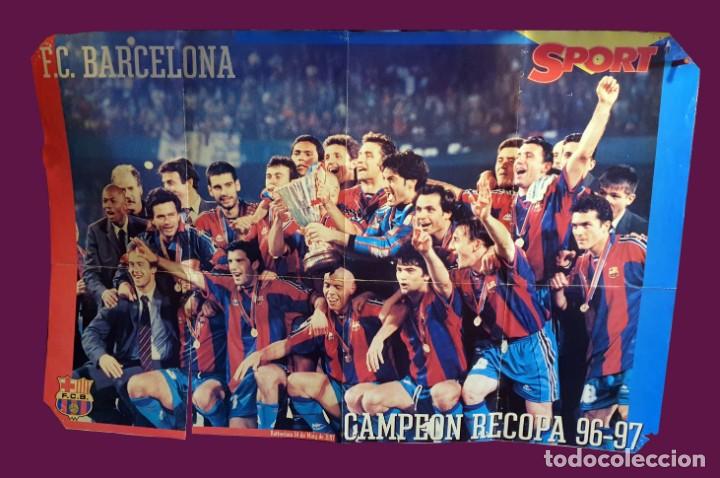 Sammelleidenschaft Sport: F.C.BARCELONA - POSTER SPORT - CAMPEON RECOPA 96-97