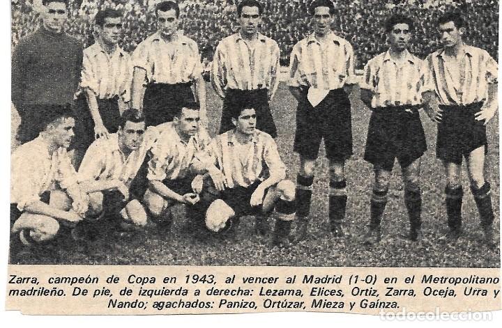 Collezionismo sportivo: ATHLETIC DE BILBAO: Recorte del equipo Campe&oacute;n de Copa en 1943