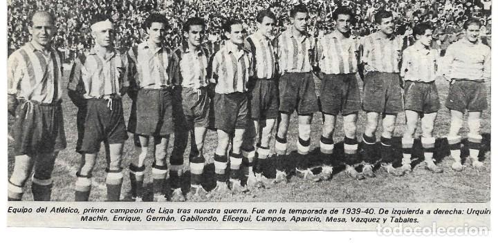 Collezionismo sportivo: ATL&Eacute;TICO DE MADRID ( ATL&Eacute;TICO AVIACI&Oacute;N ): Recorte de un equipo de la temporada 39-40