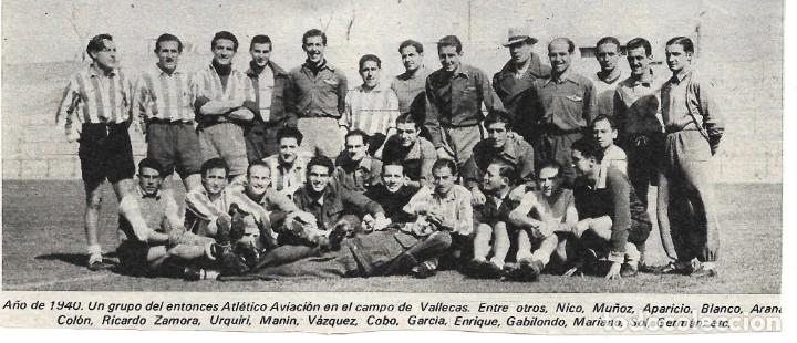Collezionismo sportivo: ATL&Eacute;TICO DE MADRID ( ATL&Eacute;TICO AVIACI&Oacute;N ): Recorte de la plantilla de 1940