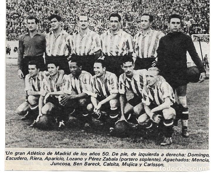 Collezionismo sportivo: ATL&Eacute;TICO DE MADRID: Recorte de un equipo de la temporada 49-50