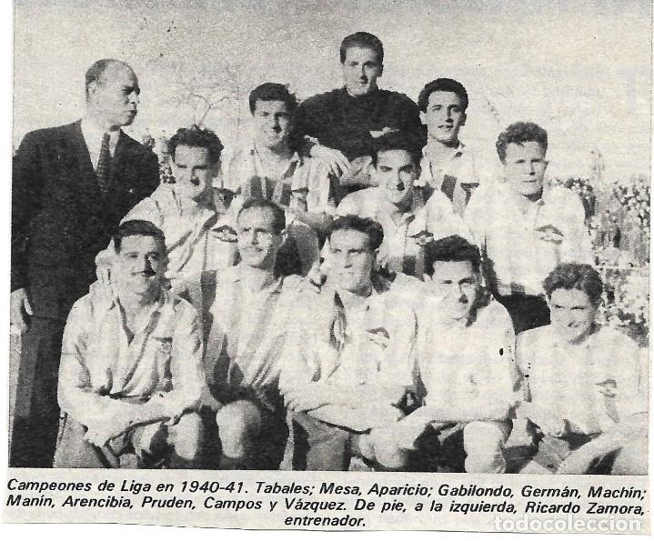 Collezionismo sportivo: ATL&Eacute;TICO DE MADRID ( ATL&Eacute;TICO AVIACI&Oacute;N ): Recorte de un equipo de la temporada 40-41