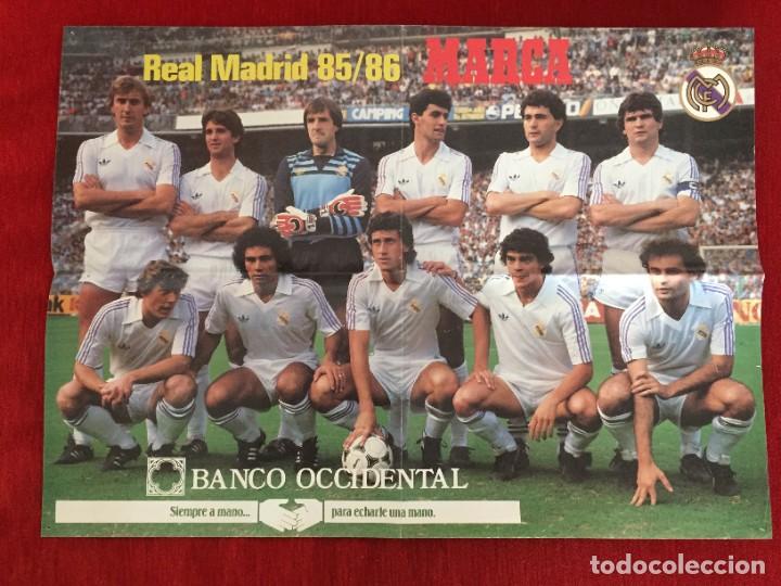 cartel, poster real madrid temporada 1984 1985 - Buy Antique