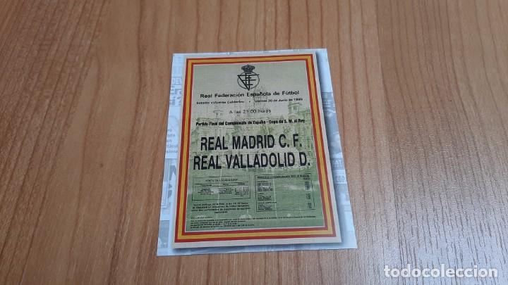 Sammelleidenschaft Sport: Cartel f&uacute;tbol -- Reproducci&oacute;n copia -- Real Madrid vs Valladolid, 1989 - Marca ( Tesoros R. Madrid )