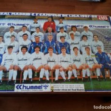 Coleccionismo deportivo: CARTEL DE FUTBOL DEL REAL MADRID CAMPEON DE LIGA 1987/88 - AS. Lote 243224775