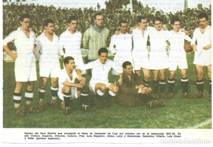 Colecionismo desportivo: REAL MADRID: Recorte de un equipo de la temporada 31-32