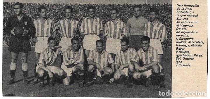 Collezionismo sportivo: REAL SOCIEDAD: Recorte de un equipo de principios de los a&ntilde;os 50