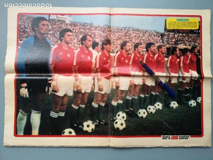 Collezionismo sportivo: POSTER FUTBOL SELECCION HUNGRIA HUNGARY MUNDIAL ESPA&Ntilde;A 82 DIARIO AS PERFECTA CONSERVACION