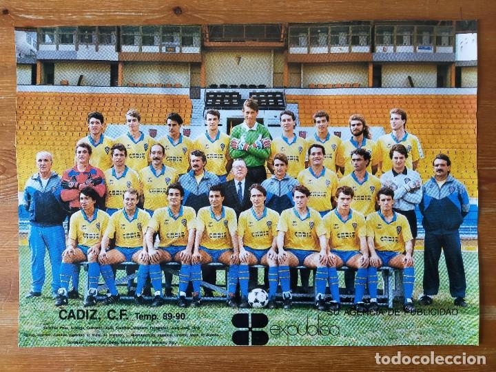 Collezionismo sportivo: POSTER FUTBOL: PLANTILLA CADIZ C.F. (43X30) TEMPORADA 1989-90