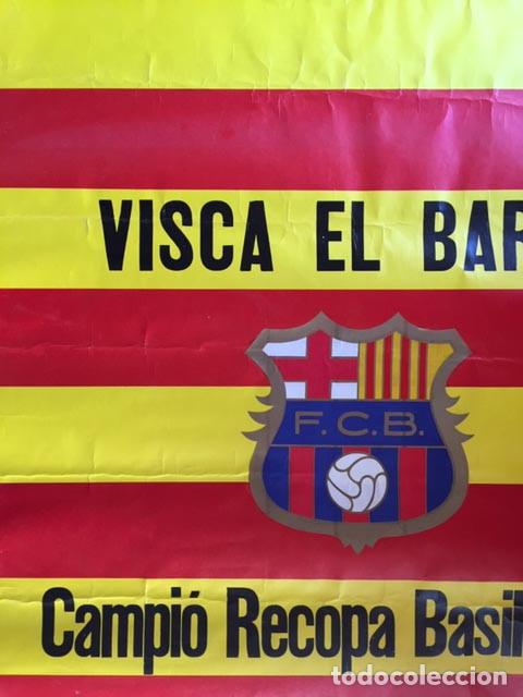 Coleccionismo deportivo: poster Bar&ccedil;a campi&oacute; recopa Basilea 79 - Foto 2