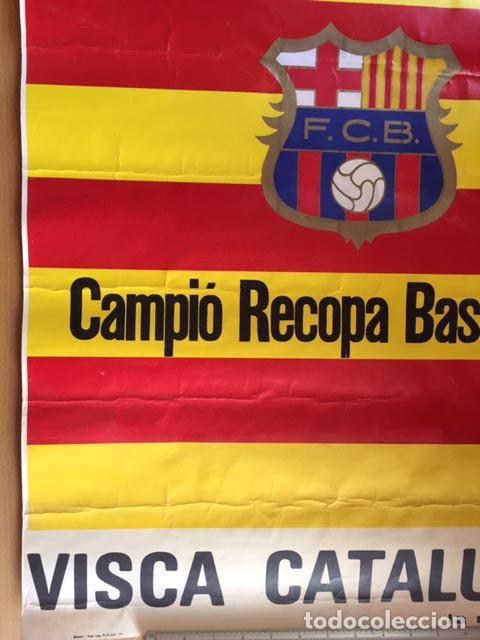 Coleccionismo deportivo: poster Bar&ccedil;a campi&oacute; recopa Basilea 79 - Foto 4
