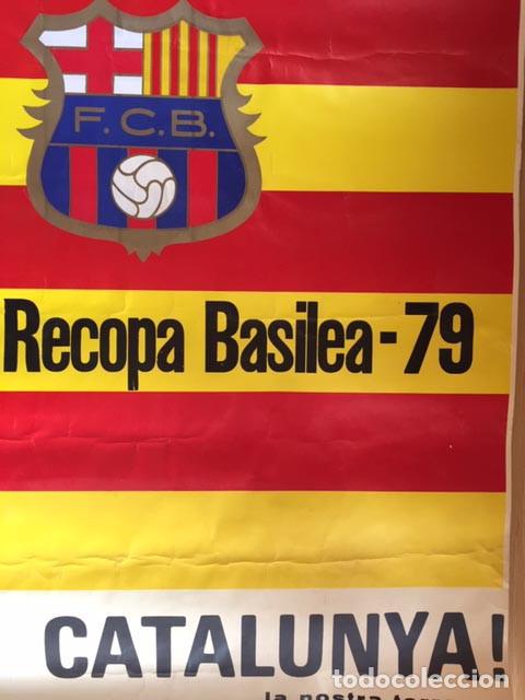Coleccionismo deportivo: poster Bar&ccedil;a campi&oacute; recopa Basilea 79 - Foto 5