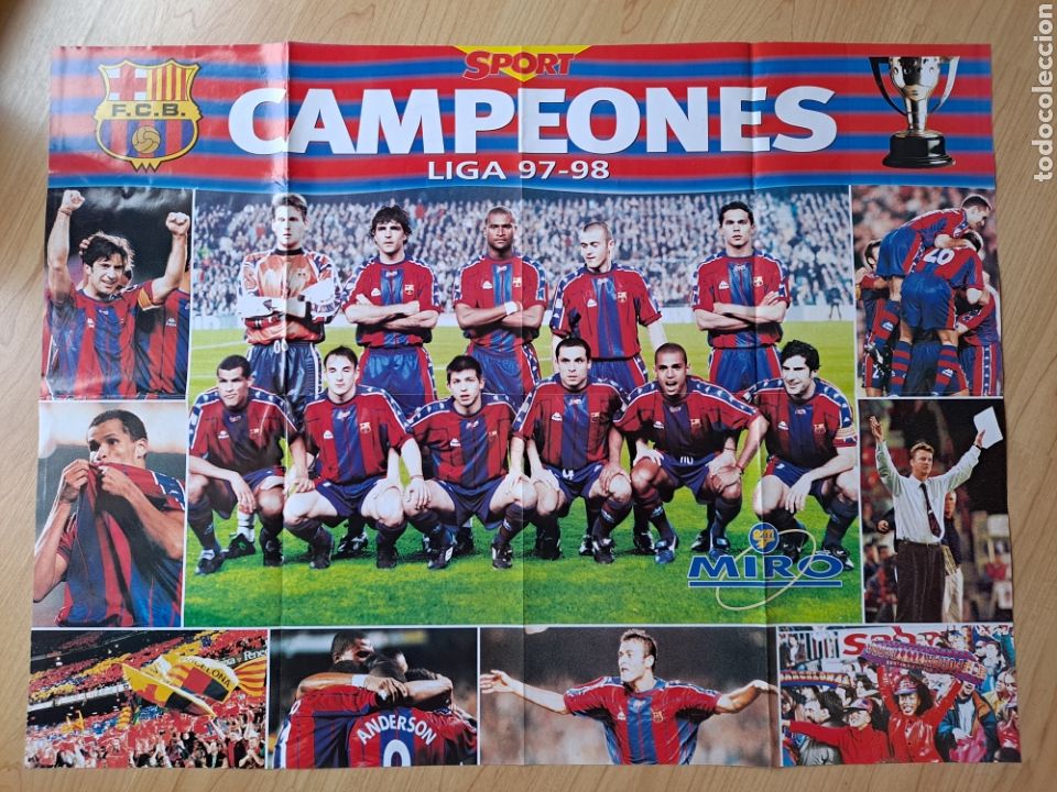 Collectionnisme sportif: Poster FC Barcelona. Campeones Liga 97-98