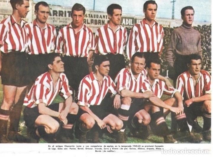 Collectionnisme sportif: ATHLETIC DE BILBAO: L&aacute;mina del equipo Campe&oacute;n de Liga en la temporada 42-43