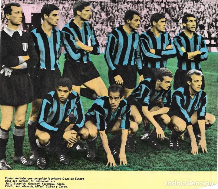 Collezionismo sportivo: INTER DE MIL&Aacute;N: Gran recorte de un equipo de 1964, Campe&oacute;n de Europa.
