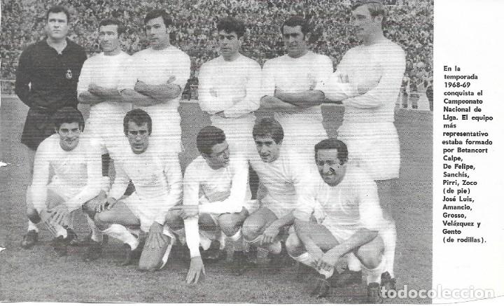 Collezionismo sportivo: REAL MADRID: Recorte de un equipo de la temporada 68-69