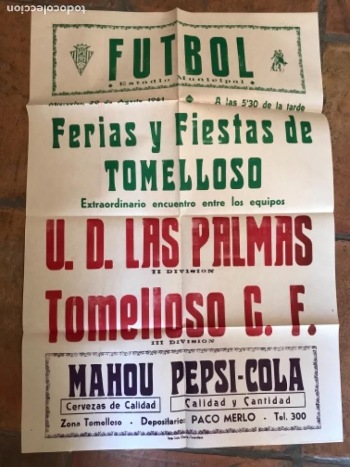 Collectionnisme sportif: Cartel p&oacute;ster f&uacute;tbol Ud Las Palmas- Tomelloso 1961