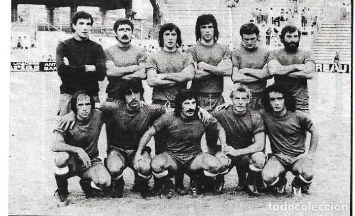 Collezionismo sportivo: REAL SOCIEDAD: Recorte de un equipo de la temporada 74-75