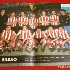 Coleccionismo deportivo: AT. BILBAO (1964) POSTER TELE EXPRES 33,50X24 CM - 1ª DIVISIÓN LIGA FUTBOL - GENTILEZA PHILCO. Lote 251112240