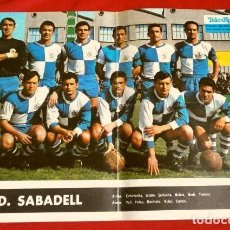 Coleccionismo deportivo: C.D. SABADELL (1967) POSTER TELE EXPRES 33,50X24 CM - 1ª DIVISIÓN LIGA FUTBOL - GENTILEZA PHILCO. Lote 251113350