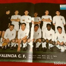 Coleccionismo deportivo: VALENCIA C. F. (1967) POSTER TELE EXPRES 33,50X24 CM - 1ª DIVISIÓN LIGA FUTBOL - GENTILEZA PHILCO. Lote 251113900