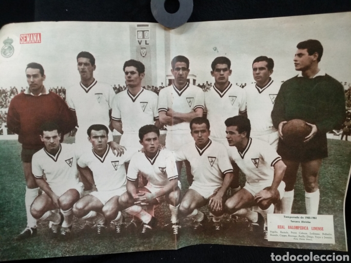 Collezionismo sportivo: Poster Real Balompedica Linense. temporada 1960-61, tercera divisi&oacute;n