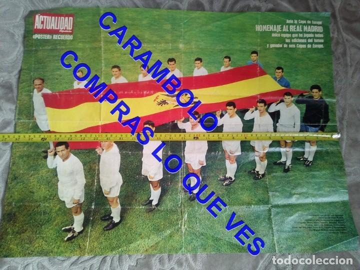Collezionismo sportivo: REAL MADRID POSTER CARTEL HOMENAJE AL LA ACTUALIDAD ESP'A&Ntilde;OLA