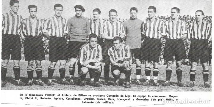 Collezionismo sportivo: ATHLETIC DE BILBAO: Recorte de un equipo de la temporada 30-31