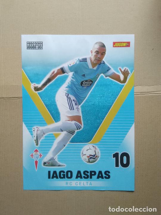 Coleccionismo deportivo: IAGO ASPAS CELTA DE VIGO EDGAR BADIA ELCHE DOBLE P&Oacute;STER 1 P&Aacute;GINA REVISTA JUG&Oacute;N 2020-2021 LIGA 20-21