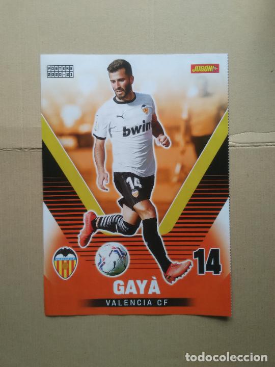 Coleccionismo deportivo: GAY&Aacute; VALENCIA MARCOS ANDR&Eacute; REAL VALLADOLID DOBLE P&Oacute;STER 1 P&Aacute;GINA REVISTA JUG&Oacute;N 2020-2021 LIGA 20-21