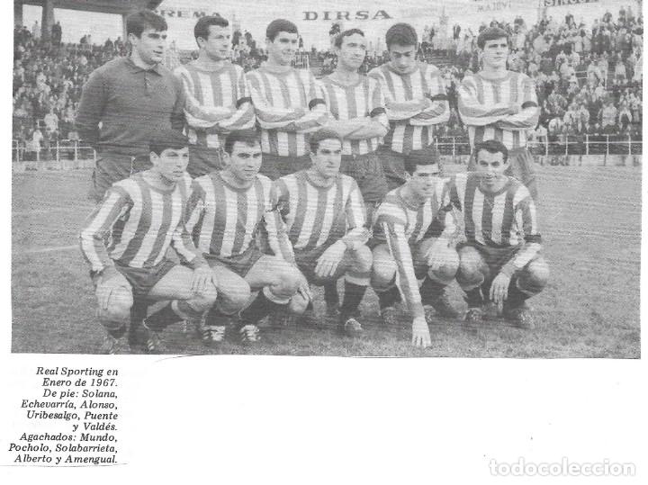 Coleccionismo deportivo: REAL SPORTING DE GIJ&Oacute;N: Recorte de un equipo de la temporada 66-67