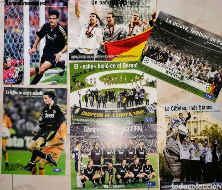 Sammelleidenschaft Sport: LAMINAS DEL REAL MADRID. - CAMPEONES 8 COPA DE EUROPA 2000 - EDITADAS -ABC - ENVIO INCLUIDO.