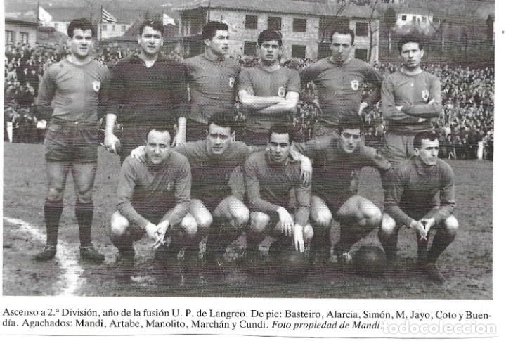 Sammelleidenschaft Sport: UNI&Oacute;N POPULAR DE LANGREO: Recorte de un equipo de 1962