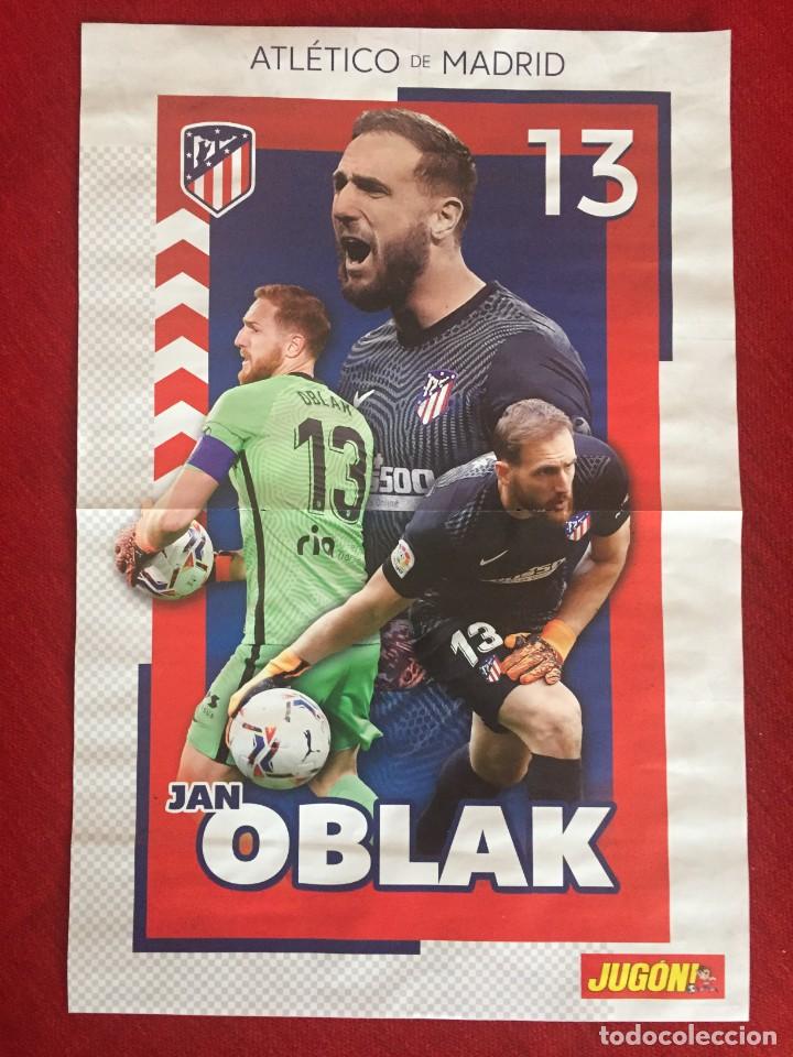 Collezionismo sportivo: CARTEL POSTER REVISTA JUGON JAN OBLAK ATLETICO MADRID SEVILLA PLANTILLA 2020 2021