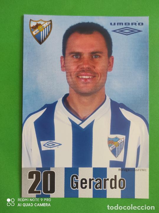 Collezionismo sportivo: FOTO POSTAL MALAGA CF 11,5cm X 16,5cm UMBRO TEMPORADA 02 03 2002 2003 TARJETA N&ordm; 20 GERARDO