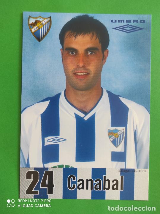 Collezionismo sportivo: FOTO POSTAL MALAGA CF 11,5cm X 16,5cm UMBRO TEMPORADA 02 03 2002 2003 TARJETA N&ordm; 24 CANABAL
