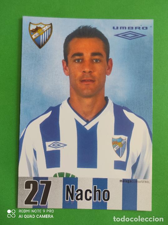 Collezionismo sportivo: FOTO POSTAL MALAGA CF 11,5cm X 16,5cm UMBRO TEMPORADA 02 03 2002 2003 TARJETA N&ordm; 27 NACHO