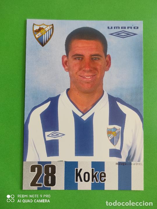 Collezionismo sportivo: FOTO POSTAL MALAGA CF 11,5cm X 16,5cm UMBRO TEMPORADA 02 03 2002 2003 TARJETA N&ordm; 28 KOKE