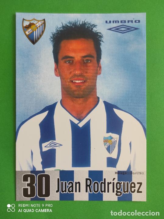 Sammelleidenschaft Sport: FOTO POSTAL MALAGA CF 11,5cm X 16,5cm UMBRO TEMPORADA 02 03 2002 2003 TARJETA N&ordm; 30 JUAN RODRIGUEZ