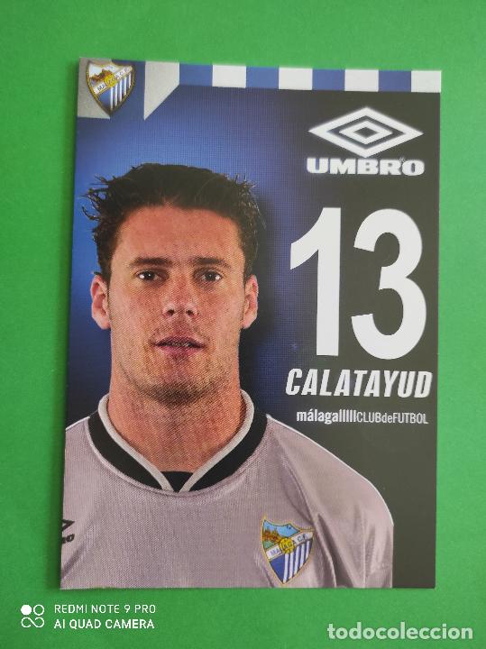 Collectionnisme sportif: FOTO POSTAL MALAGA CF 11,5cm X 16,5cm UMBRO TEMPORADA 03 04 2003 2004 TARJETA N&ordm; 13 CALATAYUD