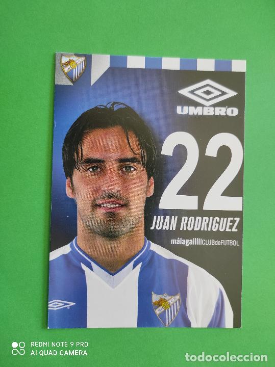 Collectionnisme sportif: FOTO POSTAL MALAGA CF 11,5cm X 16,5cm UMBRO TEMPORADA 03 04 2003 2004 TARJETA N&ordm; 22 JUAN RODRIGUEZ