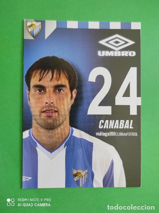Collectionnisme sportif: FOTO POSTAL MALAGA CF 11,5cm X 16,5cm UMBRO TEMPORADA 03 04 2003 2004 TARJETA N&ordm; 24 CANABAL