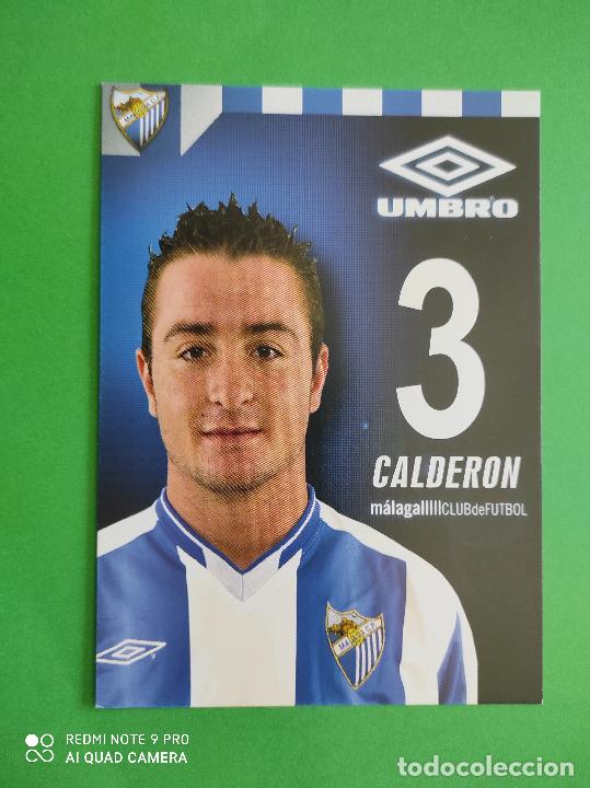 Collectionnisme sportif: FOTO POSTAL MALAGA CF 11,5cm X 16,5cm UMBRO TEMPORADA 03 04 2003 2004 TARJETA N&ordm; 3 CALDERON
