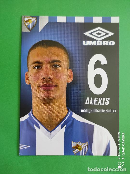 Collectionnisme sportif: FOTO POSTAL MALAGA CF 11,5cm X 16,5cm UMBRO TEMPORADA 03 04 2003 2004 TARJETA N&ordm; 6 ALEXIS