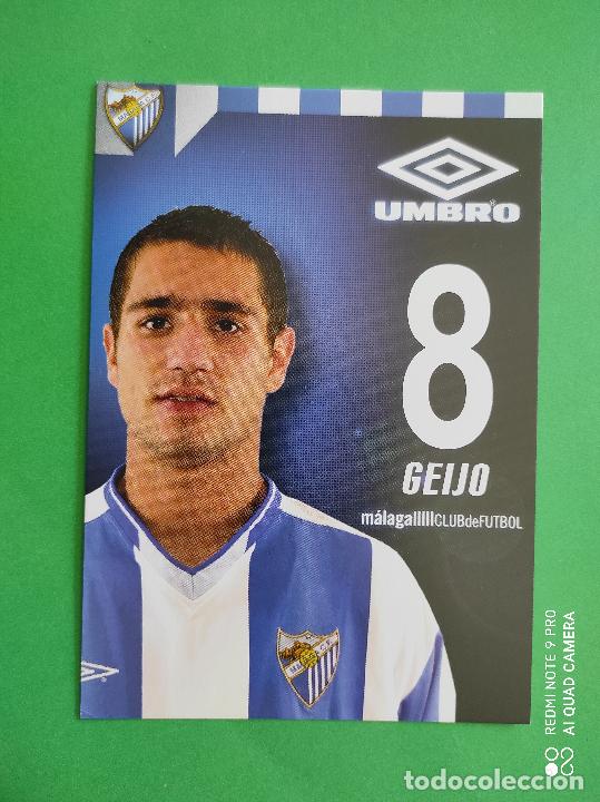 Collectionnisme sportif: FOTO POSTAL MALAGA CF 11,5cm X 16,5cm UMBRO TEMPORADA 03 04 2003 2004 TARJETA N&ordm; 8 GEIJO