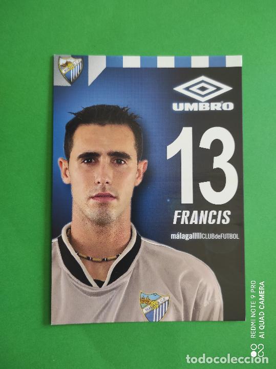 Collectionnisme sportif: FOTO POSTAL MALAGA CF 11,5cm X 16,5cm UMBRO TEMPORADA 03 04 2003 2004 TARJETA N&ordm; 13 FRANCIS